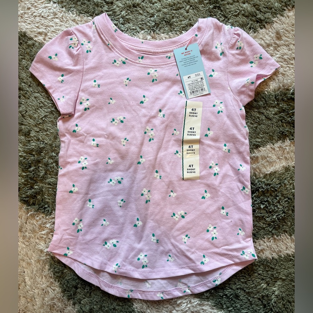 Cat & Jack Pink Floral Toddler Shirt